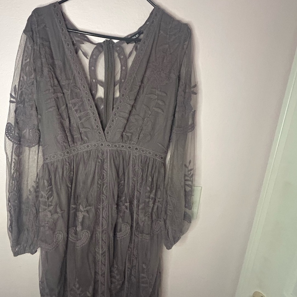 Nordstrom Charcoal Long Sleeve Dress